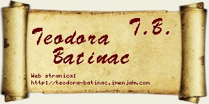 Teodora Batinac vizit kartica